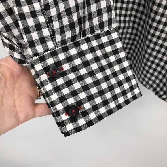 Ramani Button Up Shirt Men's Size 2XL Gingham Plaid Black & White Checked NWT - Picture 5 of 10